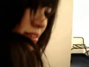 Cute asian girl sucking cock